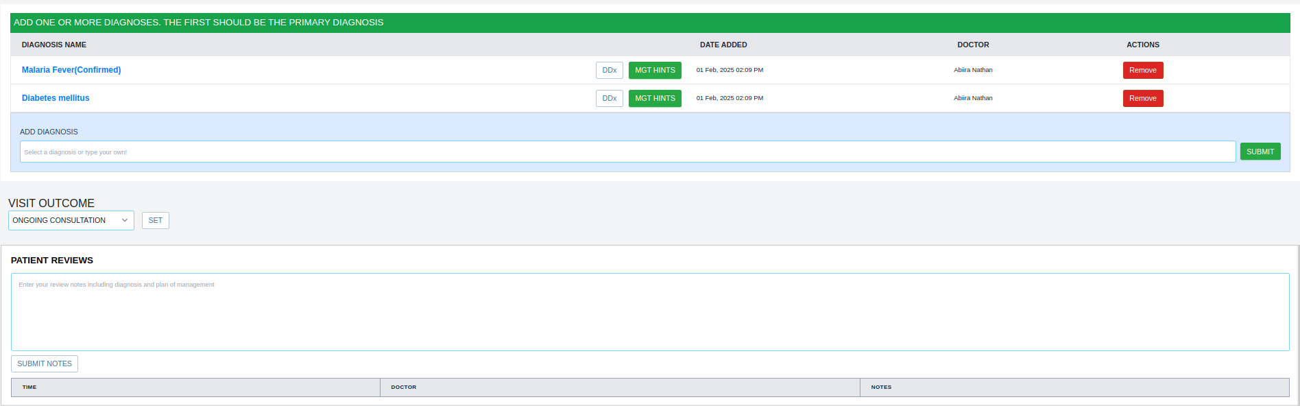 ICD-10 diagnosis search