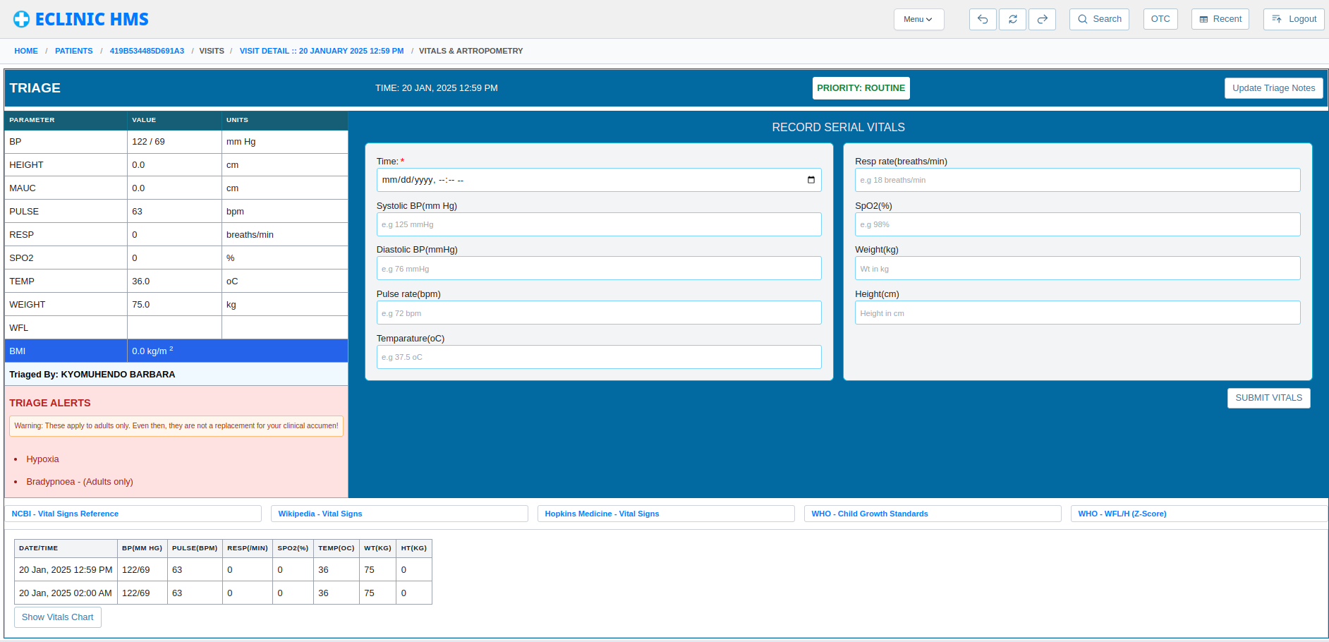 Triage module